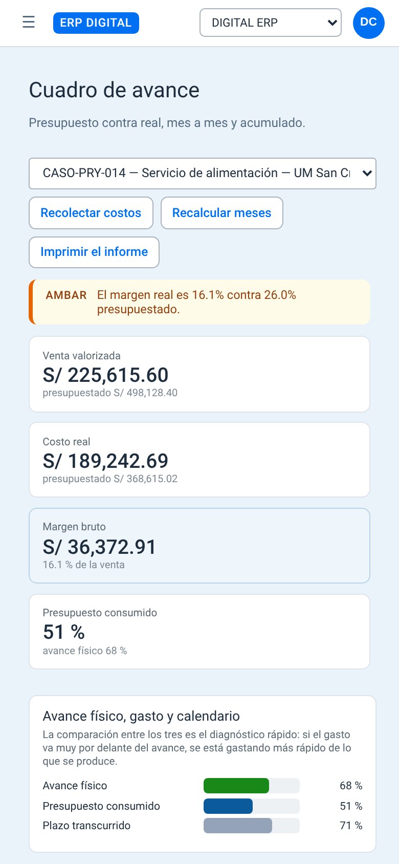 ERP Digital: Proyectos en el celular